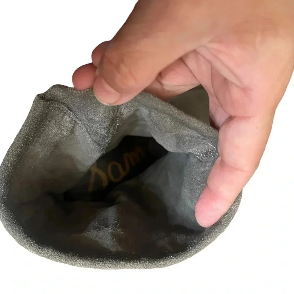 Sam Edelman Troy Gray Suede Buckle Moto  Boots Women’s size 7.5 - Picture 13 of 16